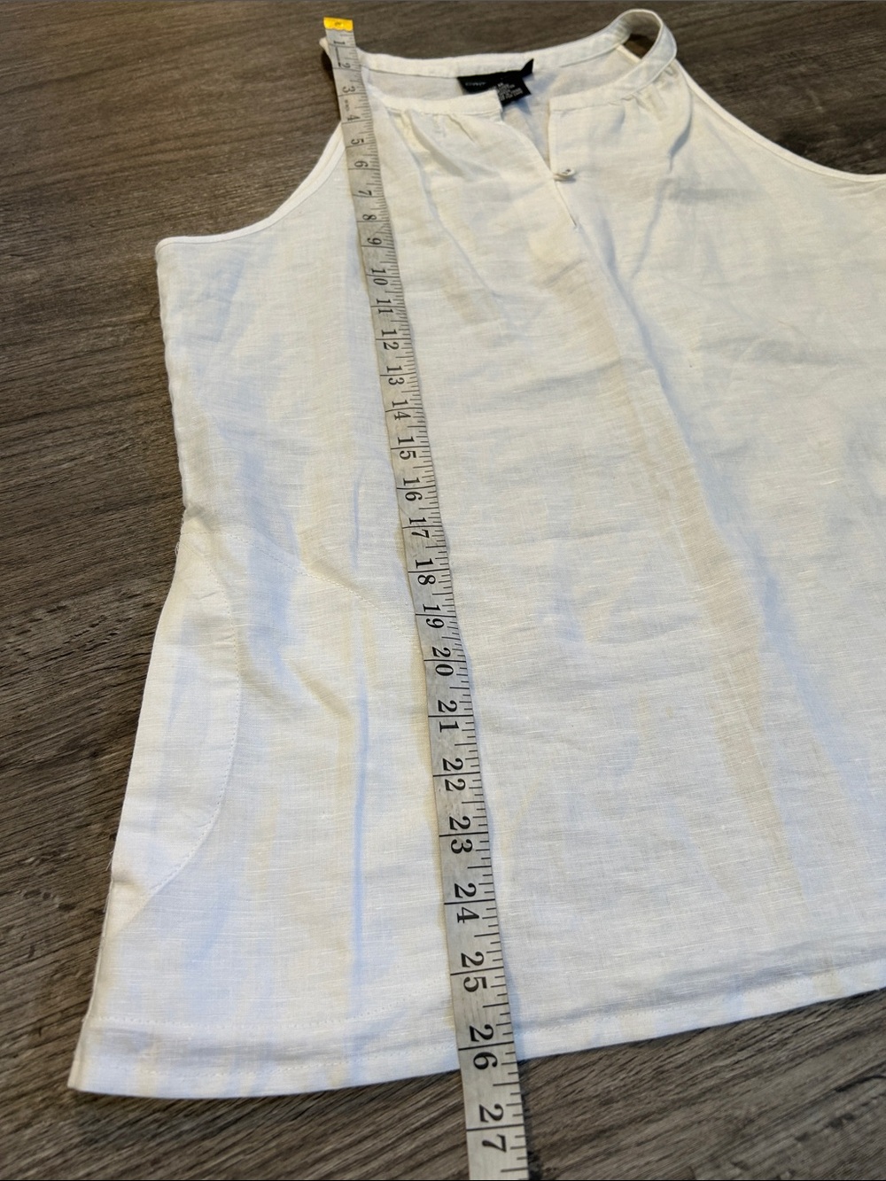 Cynthia Rowley Linen Cotton Sleeveless Blouse White Tank Top Medium - Picture 8 of 8